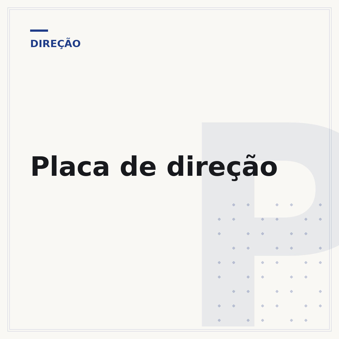 Placa de direção