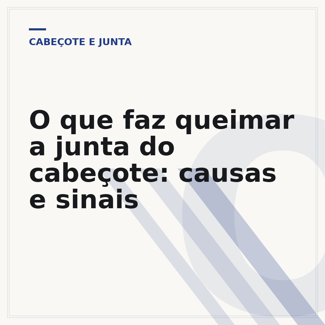 O que faz queimar a junta do cabeçote: causas e sinais