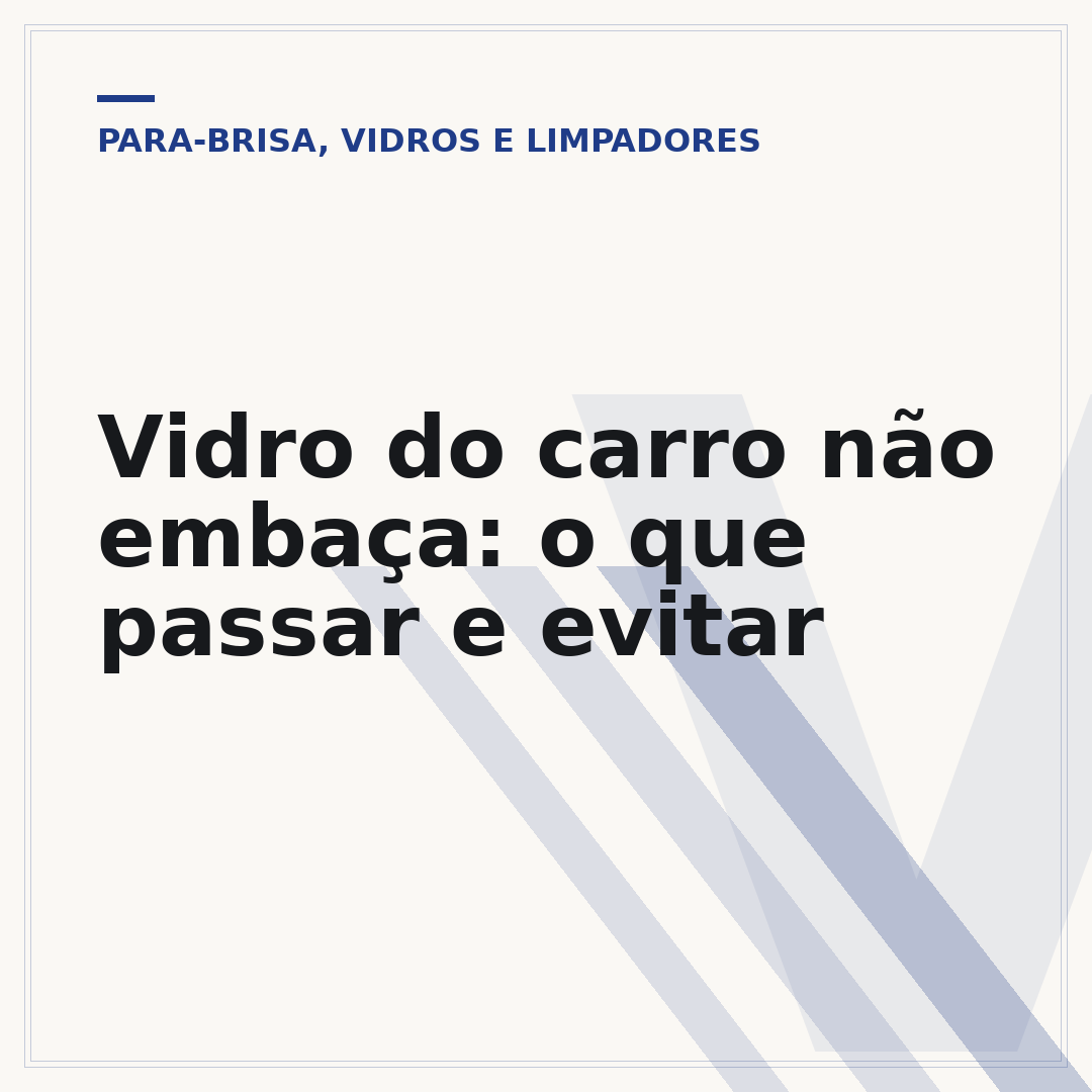Vidro do carro não embaça: o que passar e evitar