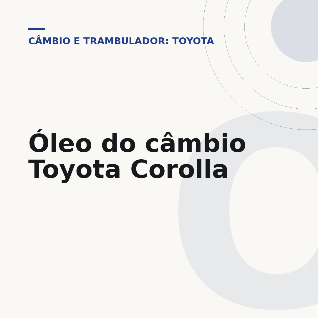 Óleo do câmbio Toyota Corolla
