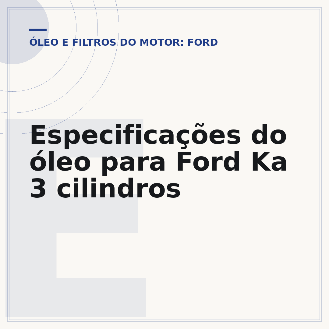 Especificações do óleo para Ford Ka 3 cilindros