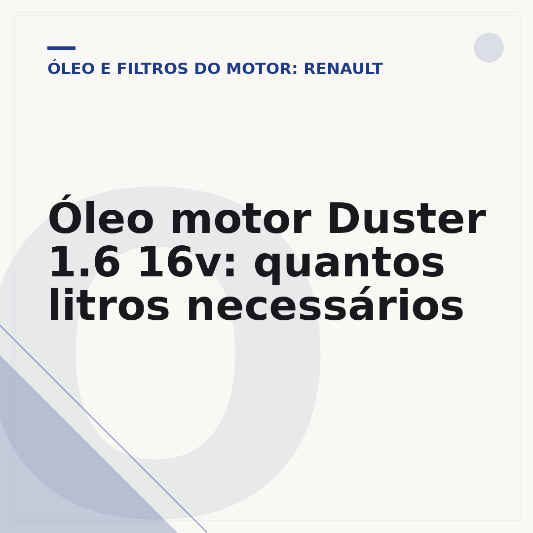Óleo motor Duster 1.6 16v: quantos litros necessários
