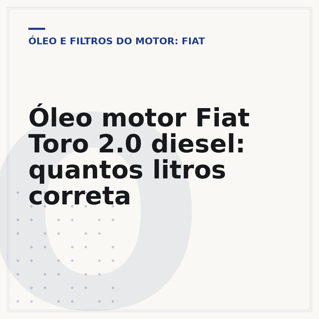 Óleo motor Fiat Toro 2.0 diesel: quantos litros correta