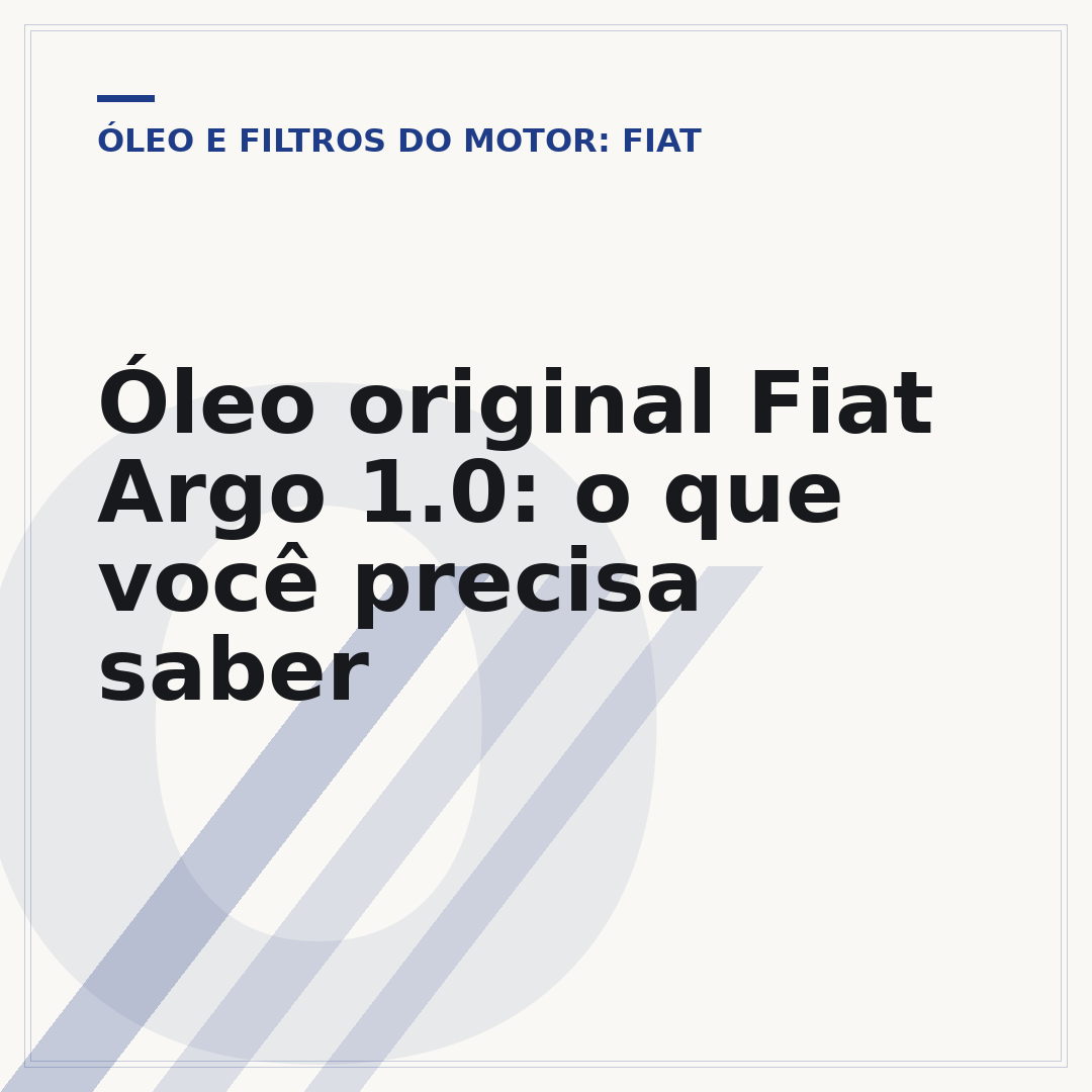 Óleo original Fiat Argo 1.0: o que você precisa saber
