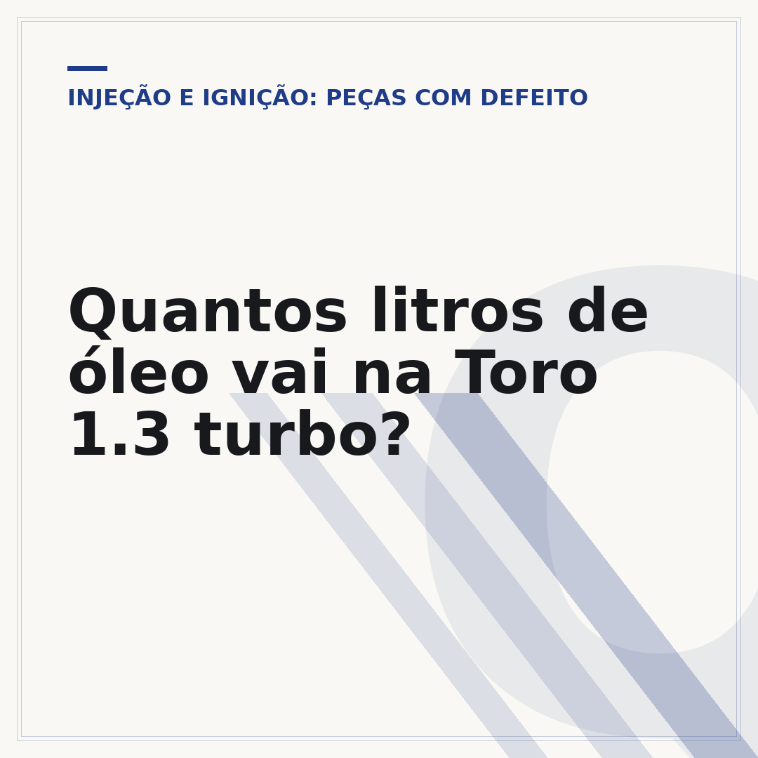 Quantos litros de óleo vai na Toro 1.3 turbo?