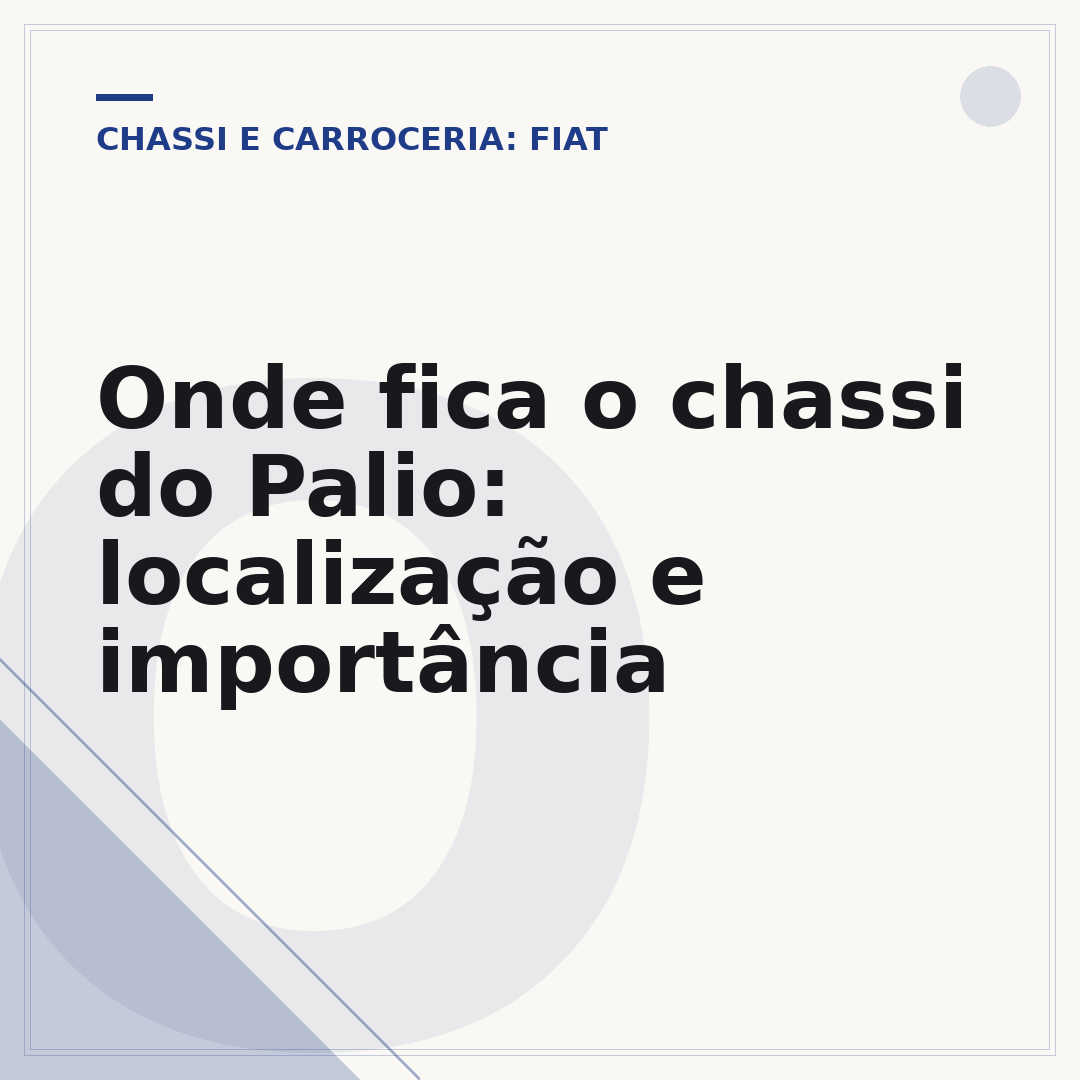 Onde fica o chassi do Palio: localização e importância
