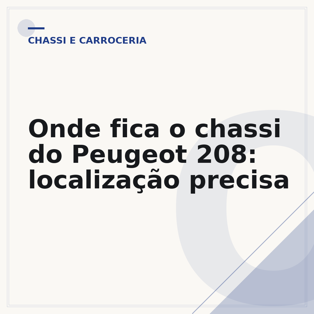 Onde fica o chassi do Peugeot 208: localização precisa