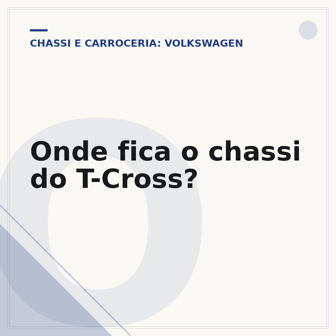 Onde fica o chassi do T-Cross?