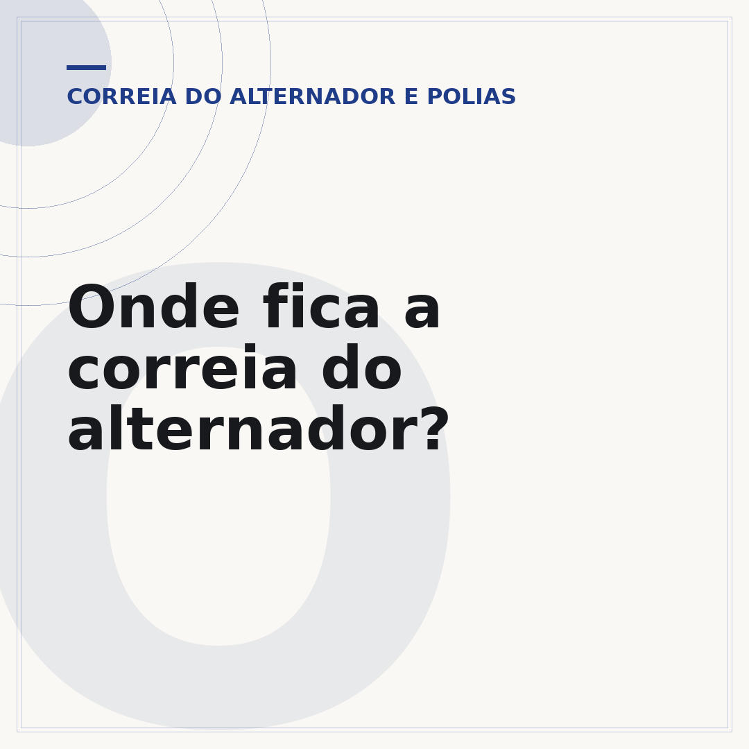 Onde fica a correia do alternador?