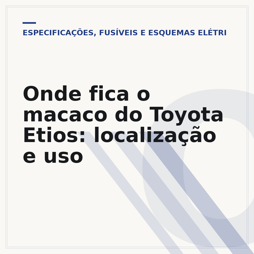 Onde fica o macaco do Toyota Etios: localização e uso