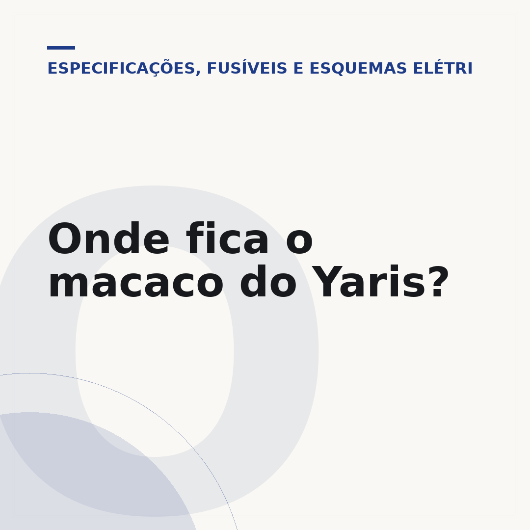 Onde fica o macaco do Yaris?