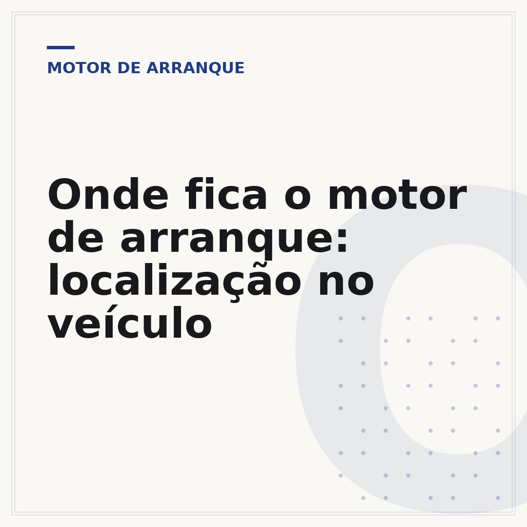 Onde fica o motor de arranque: localização no veículo