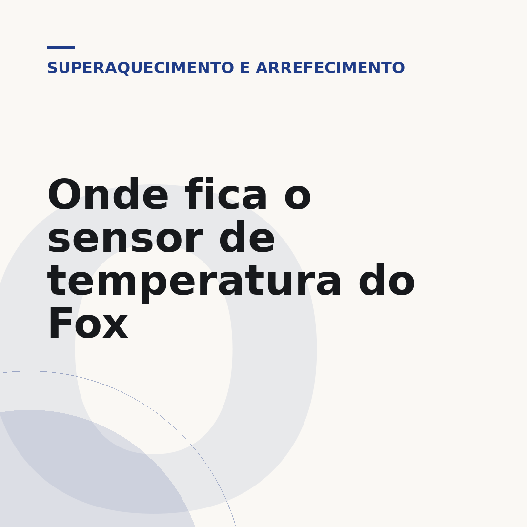 Onde fica o sensor de temperatura do Fox