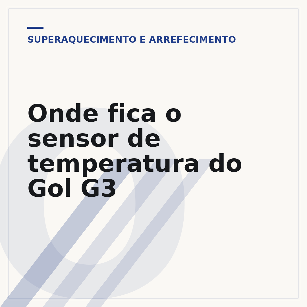 Onde fica o sensor de temperatura do Gol G3