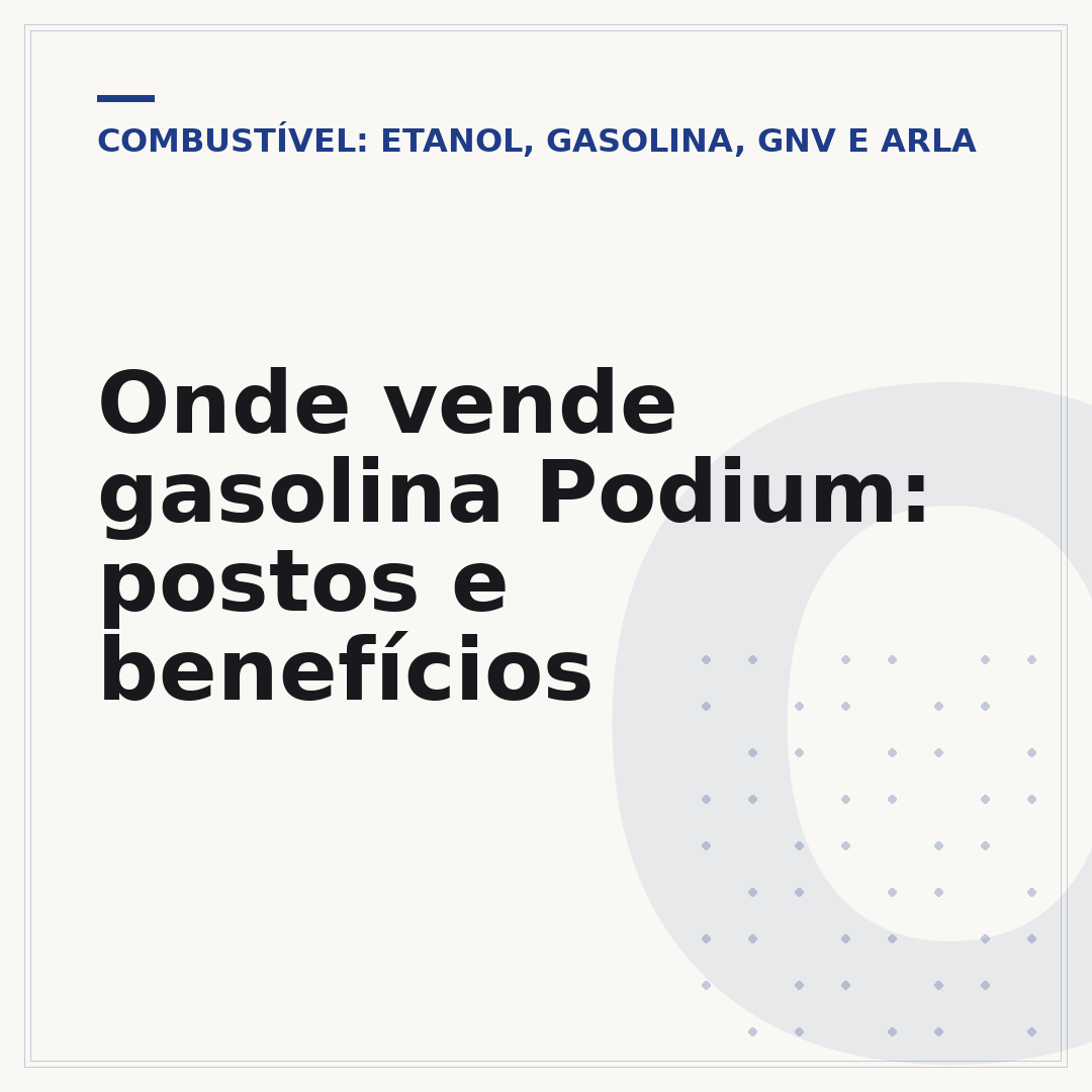 Onde vende gasolina Podium: postos e benefícios