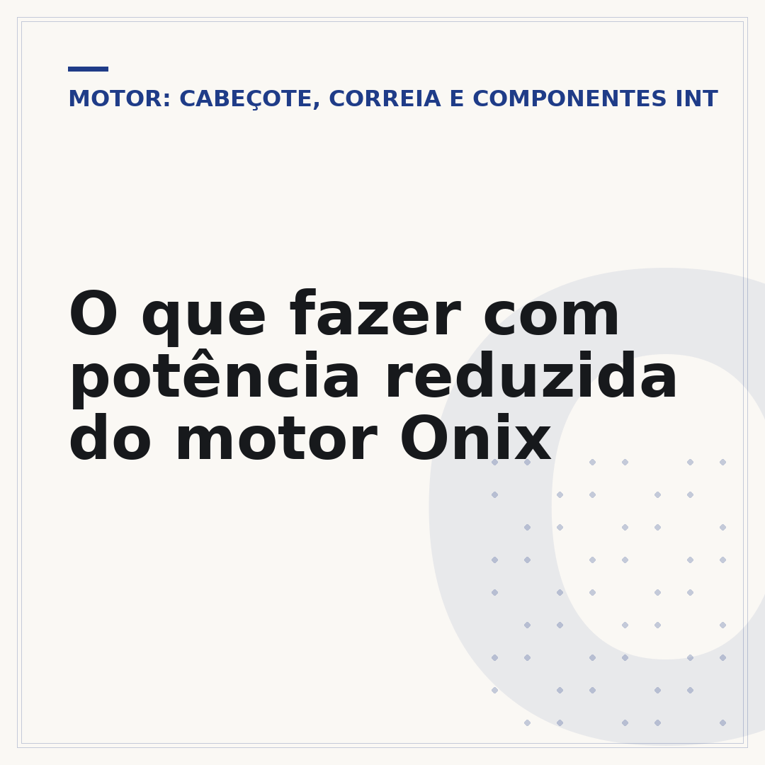 O que fazer com potência reduzida do motor Onix