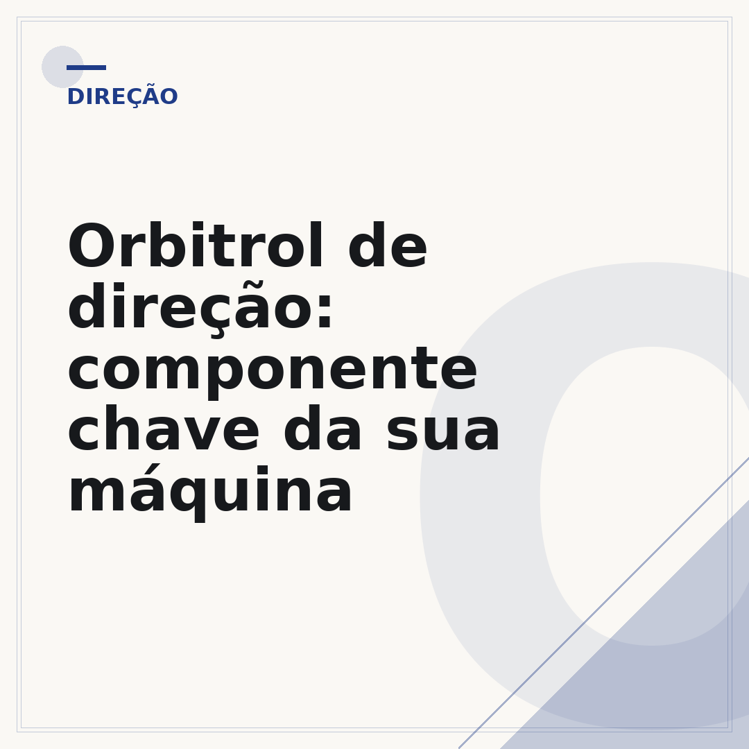 Orbitrol de direção: componente chave da sua máquina