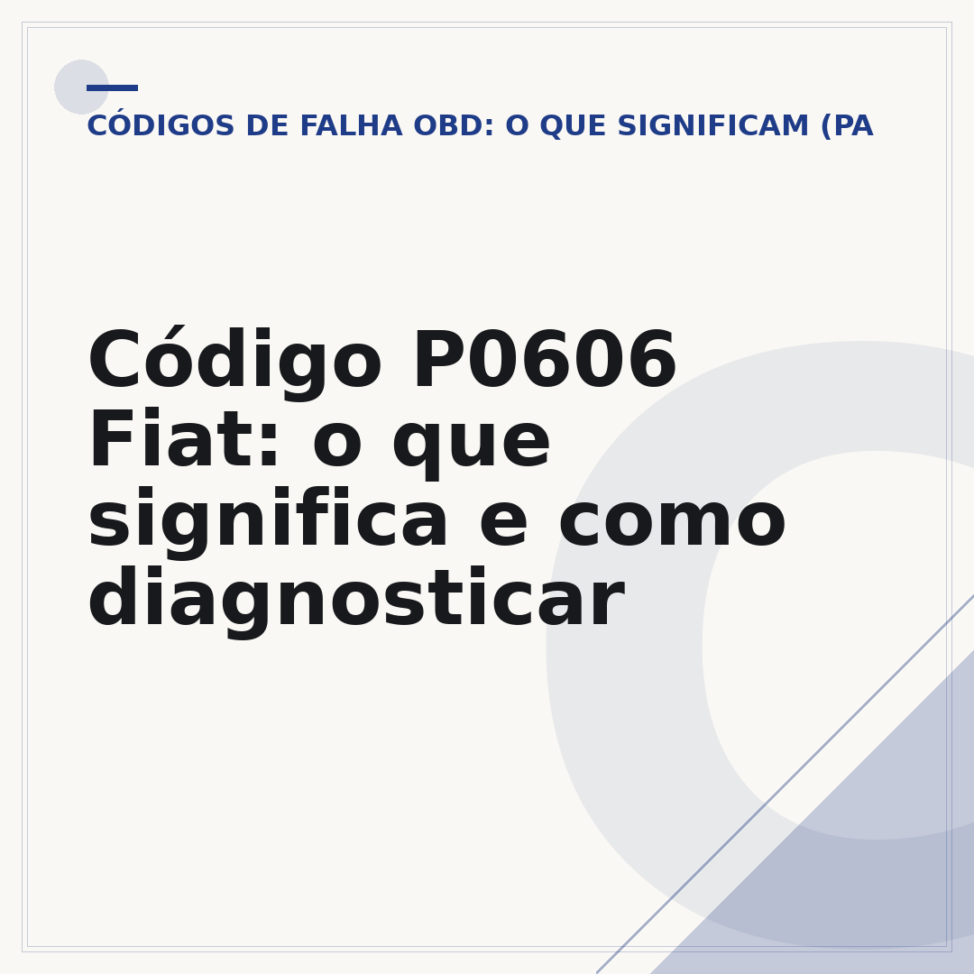 Código P0606 Fiat: o que significa e como diagnosticar