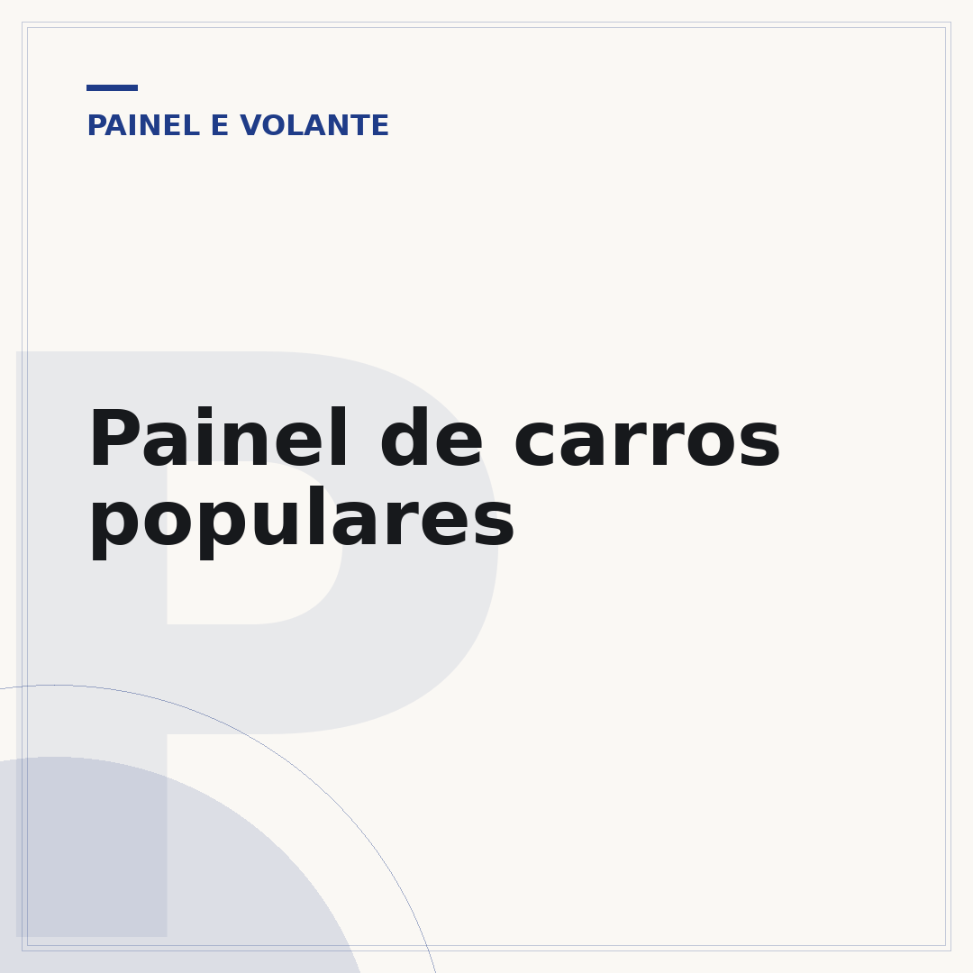 Painel de carros populares