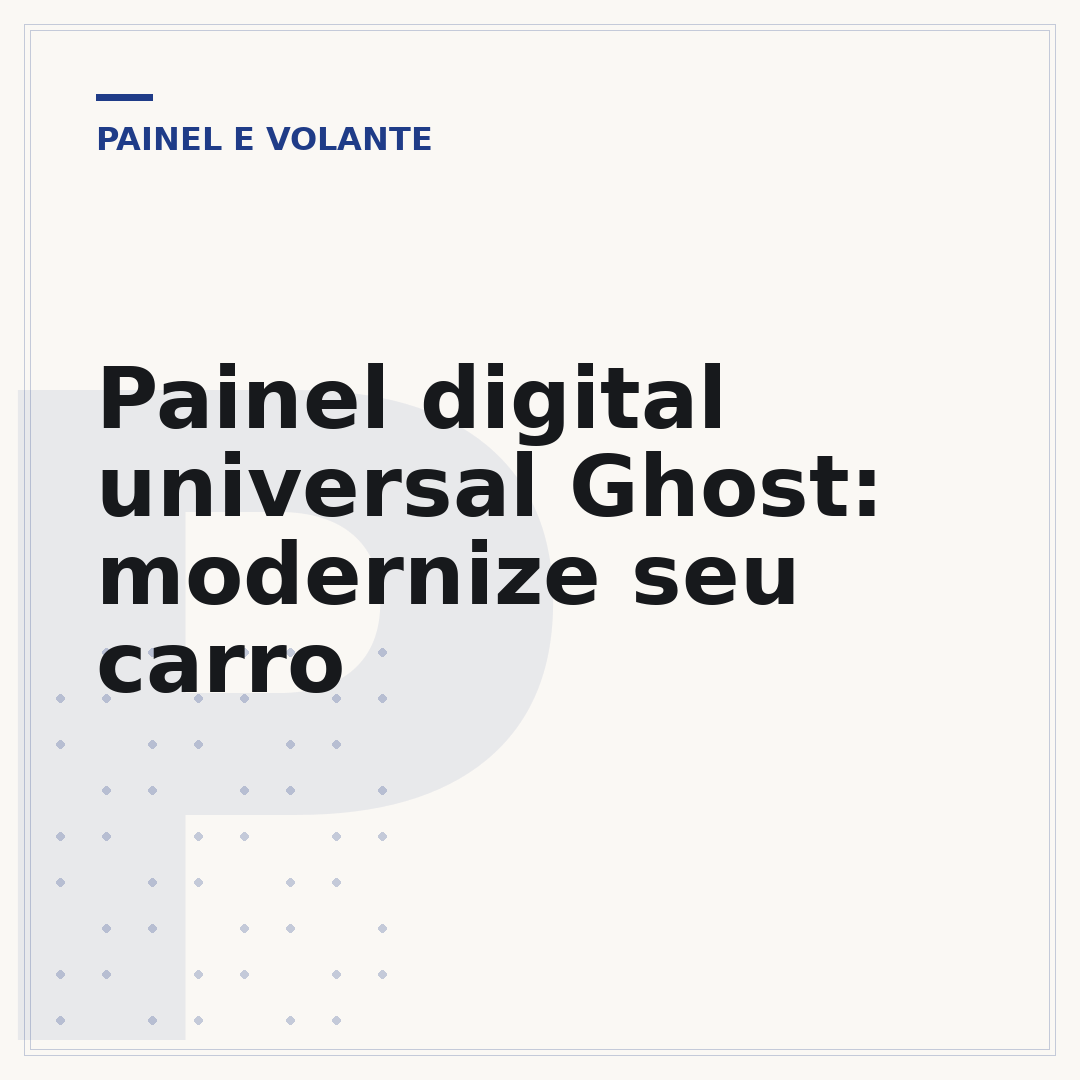 Painel digital universal Ghost: modernize seu carro