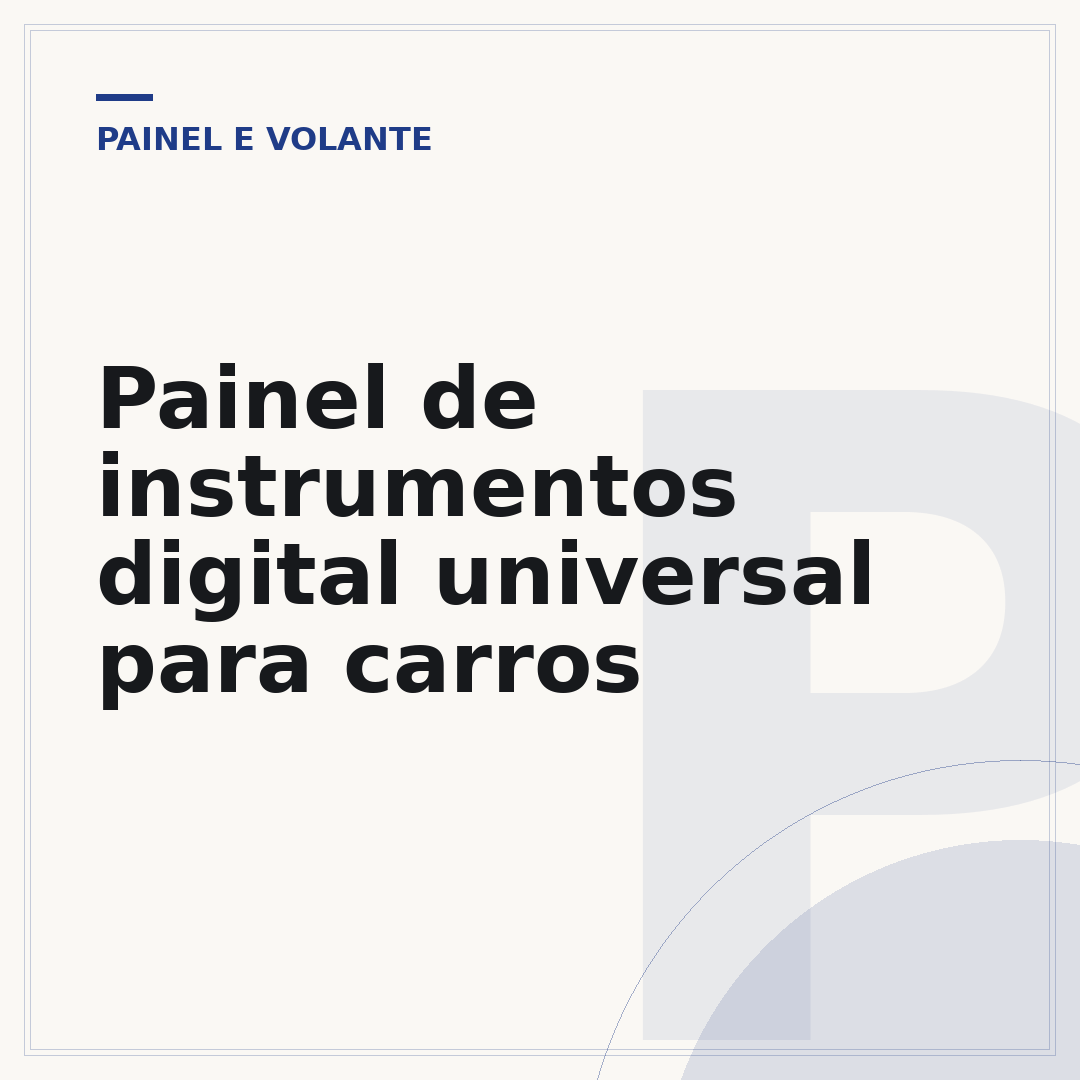 Painel de instrumentos digital universal para carros