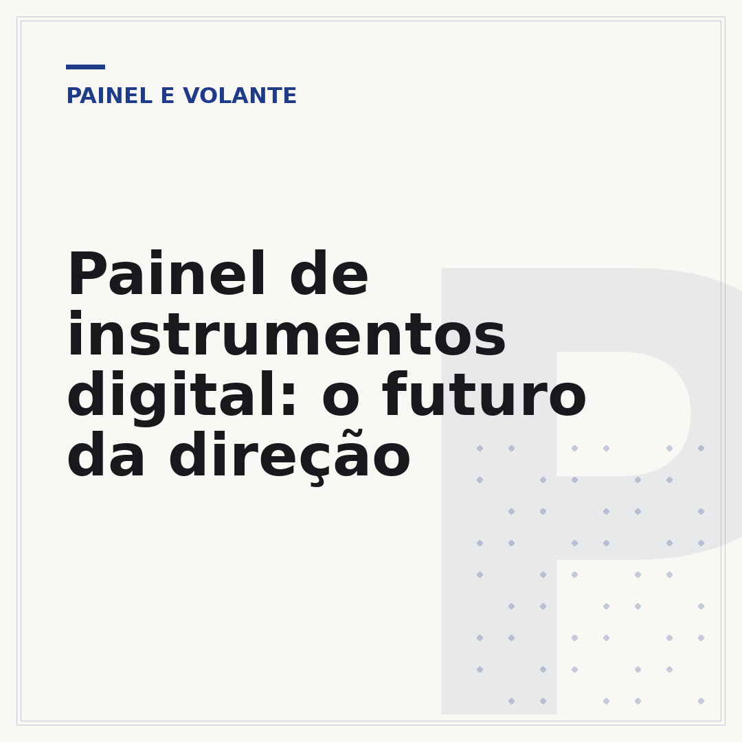 Painel de instrumentos digital: o futuro da direção