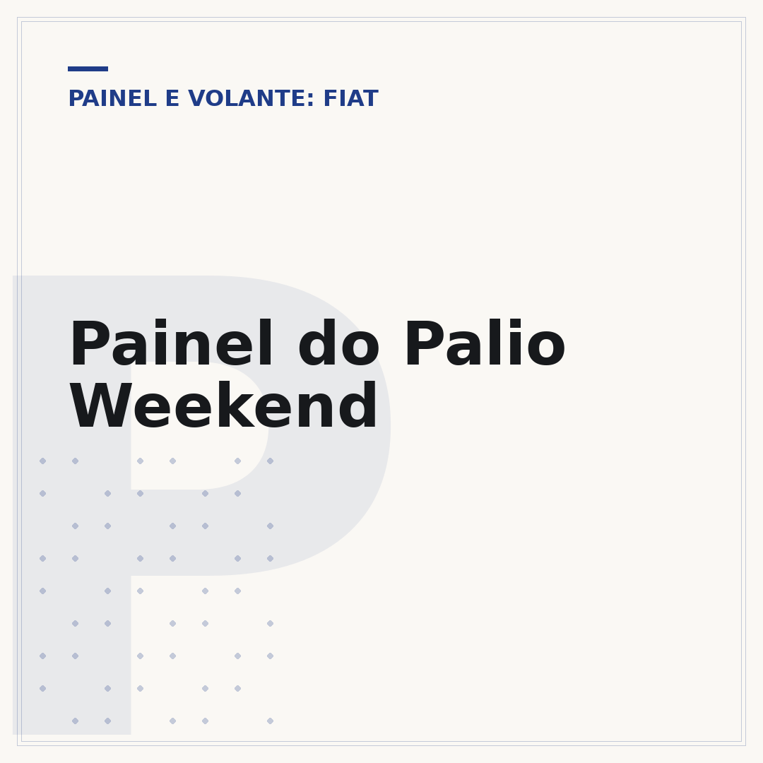 Painel do Palio Weekend