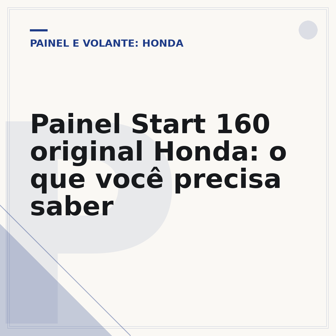 Painel Start 160 original Honda: o que você precisa saber