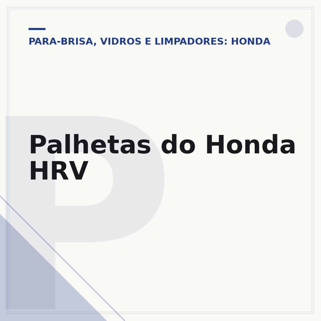 Palhetas do Honda HRV