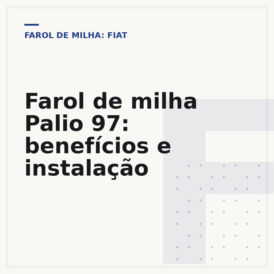 Farol de milha Palio 97: benefícios e instalação