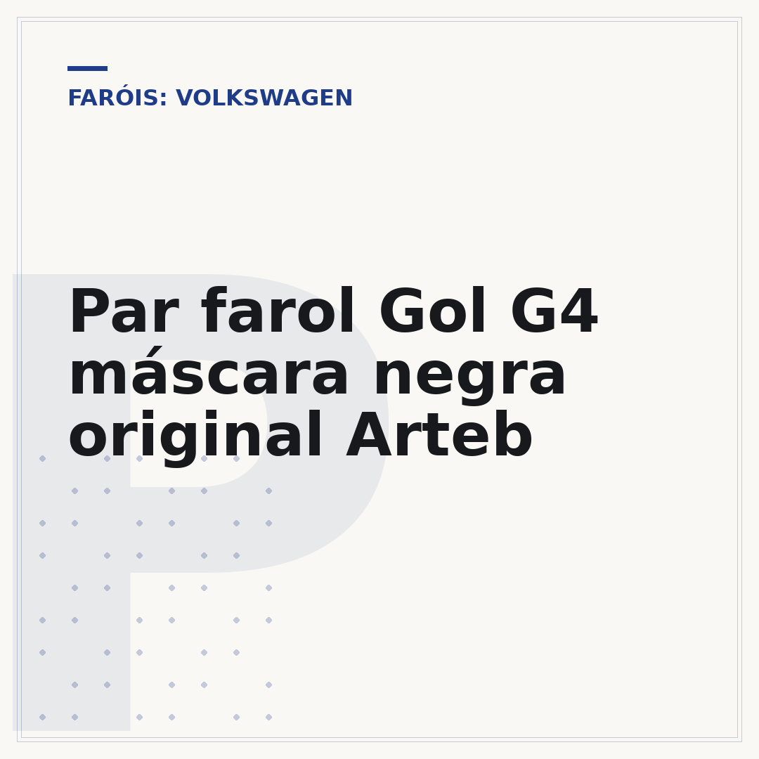 Par farol Gol G4 máscara negra original Arteb