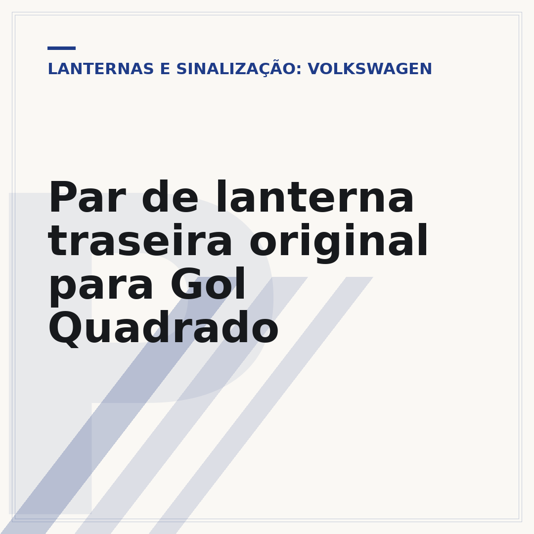 Par de lanterna traseira original para Gol Quadrado