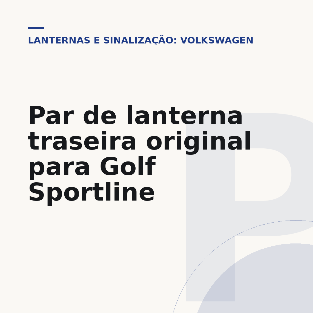 Par de lanterna traseira original para Golf Sportline