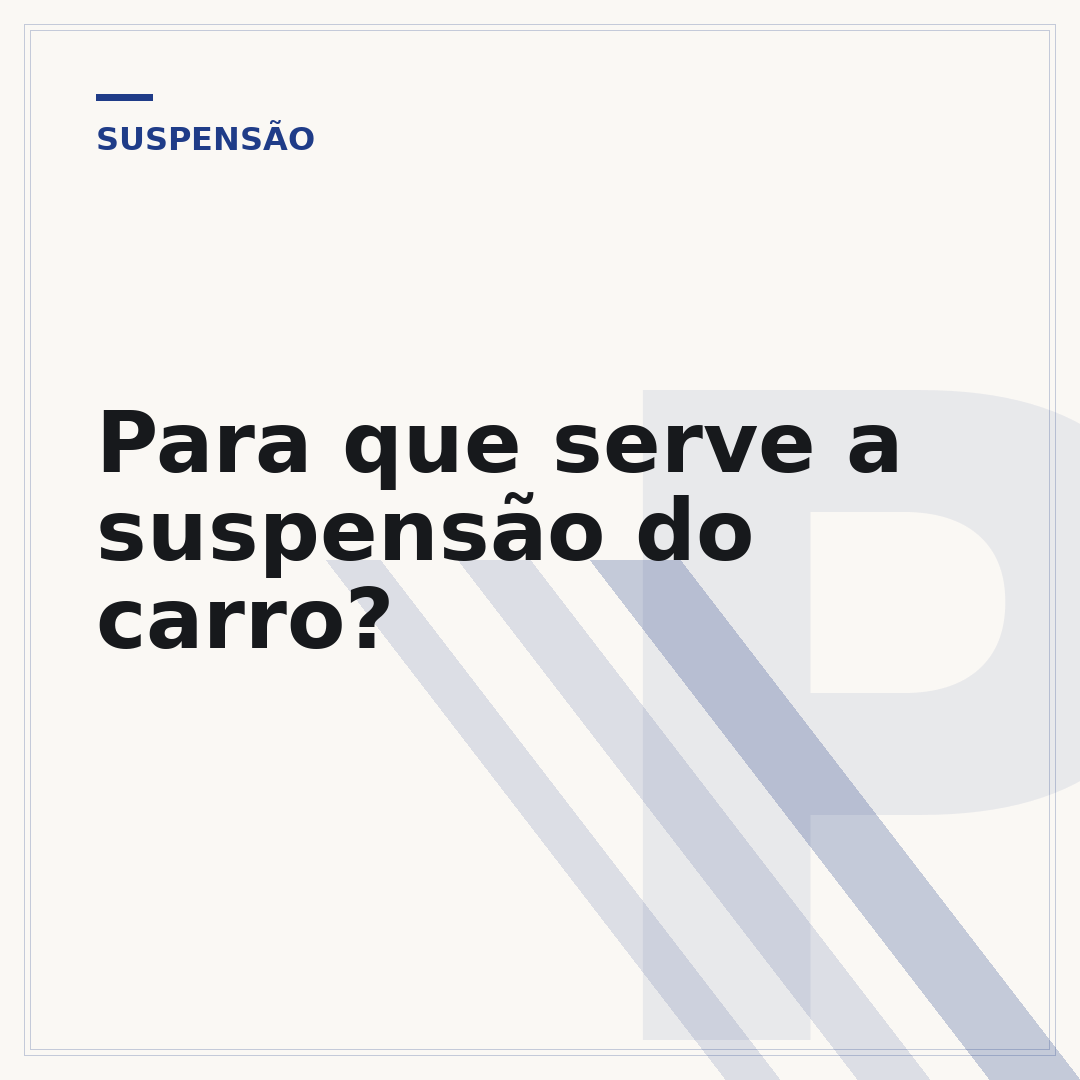 Para que serve a suspensão do carro?