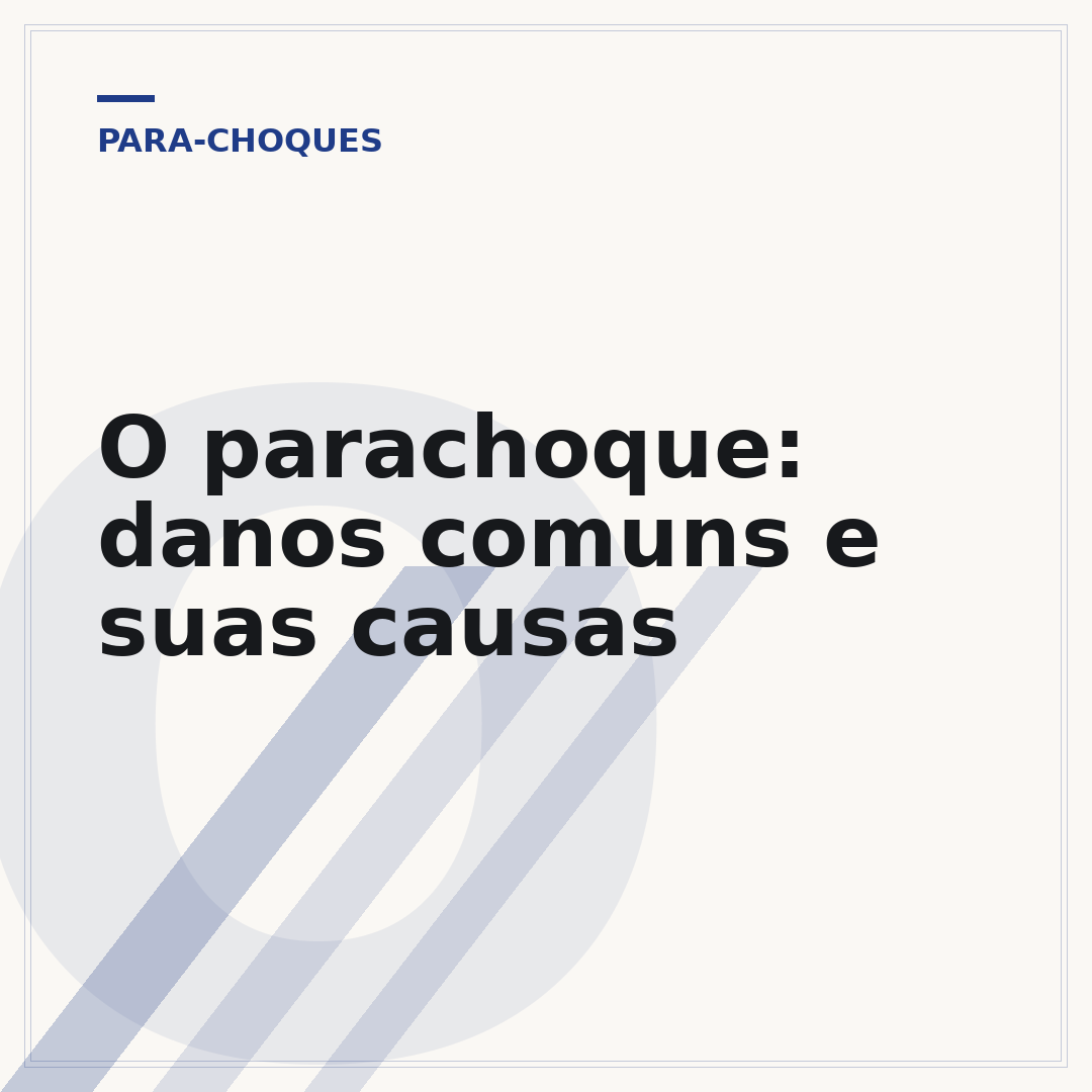 O parachoque: danos comuns e suas causas