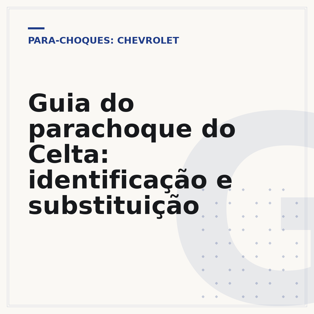Guia do parachoque do Celta: identificação e substituição