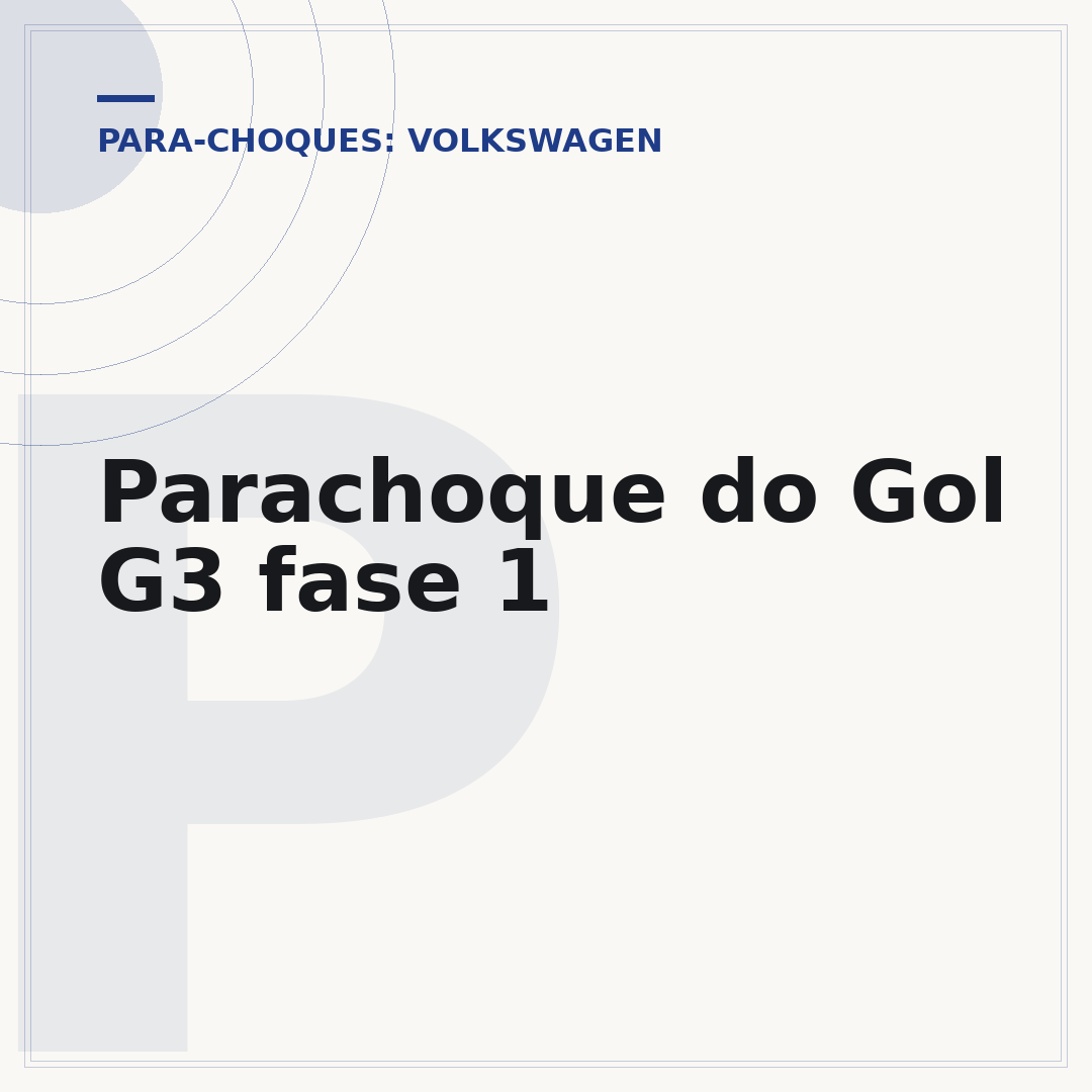 Parachoque do Gol G3 fase 1