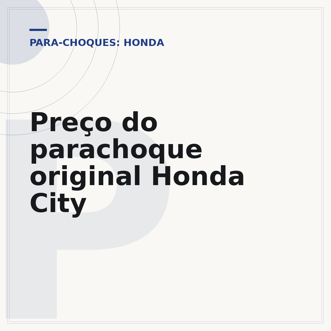 Preço do parachoque original Honda City