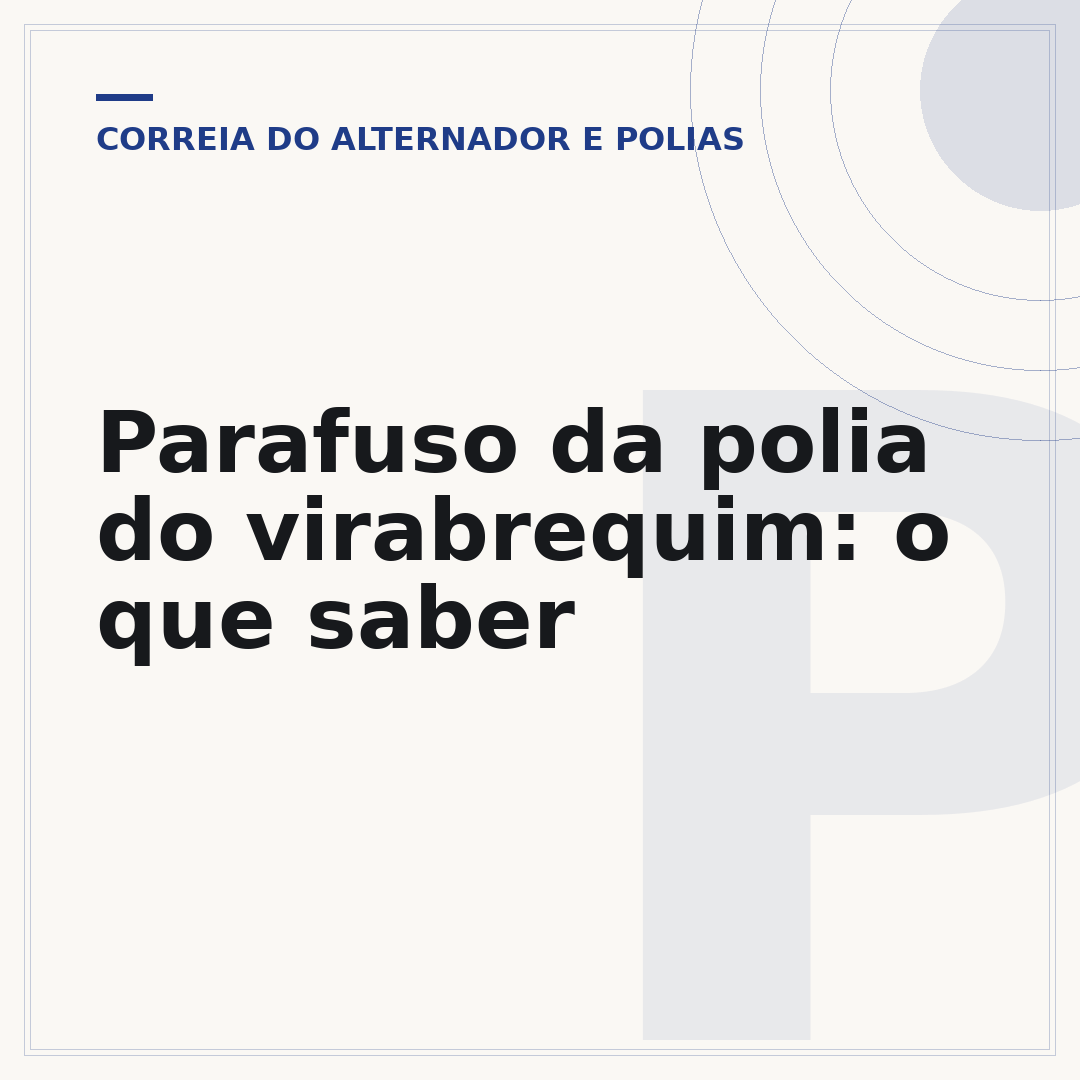 Parafuso da polia do virabrequim: o que saber