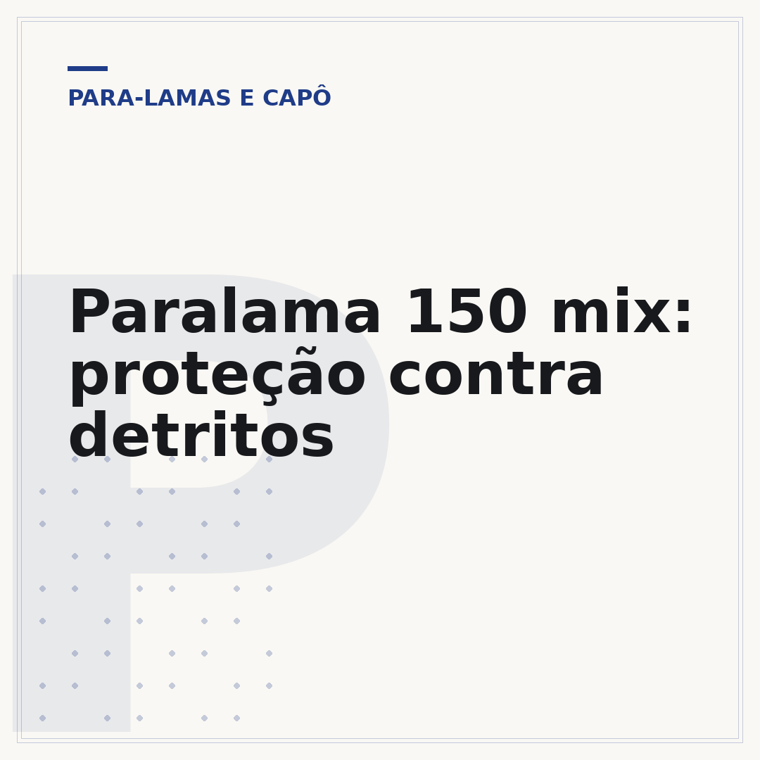 Paralama 150 mix: proteção contra detritos