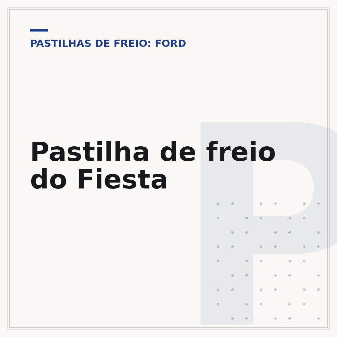 Pastilha de freio do Fiesta