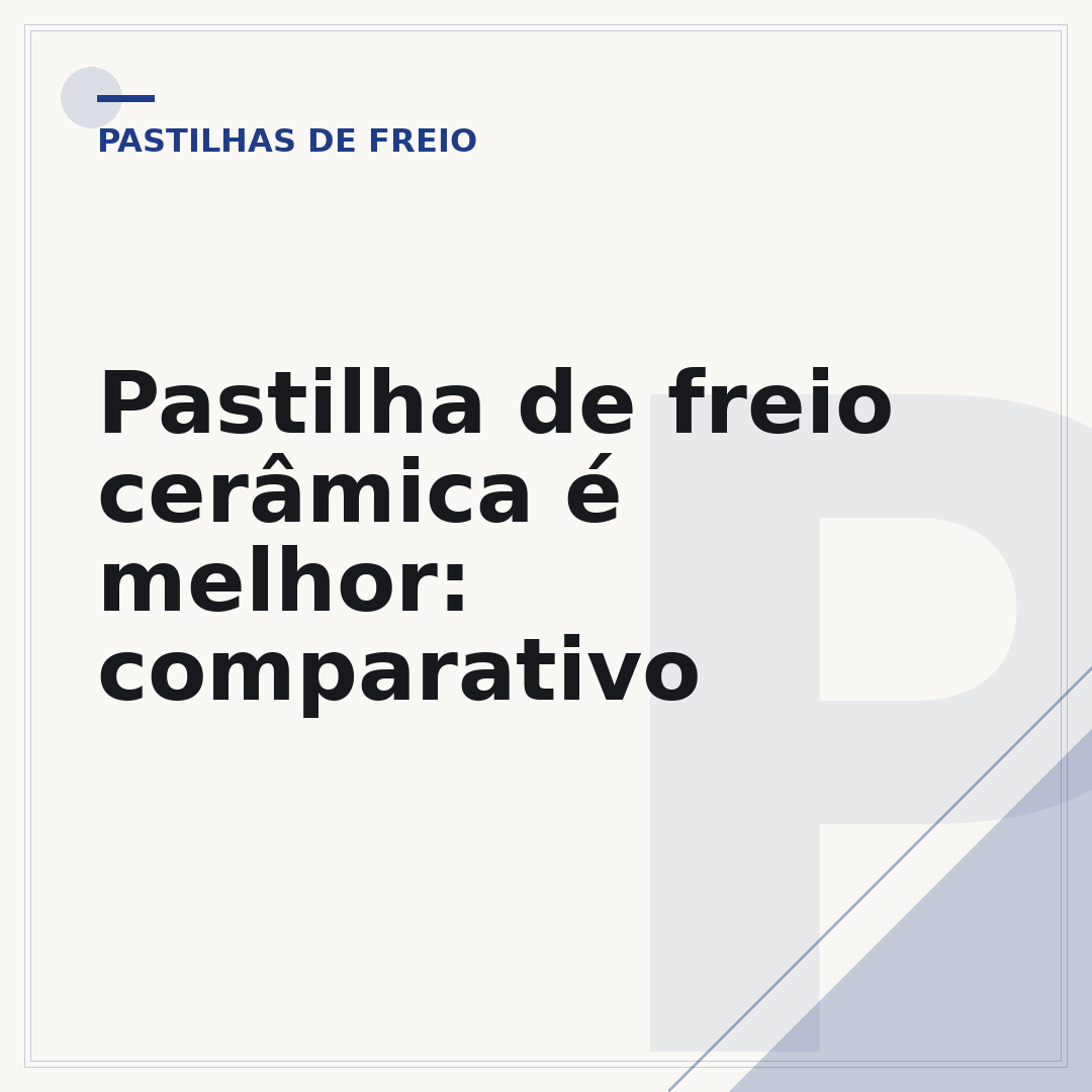 Pastilha de freio cerâmica é melhor: comparativo