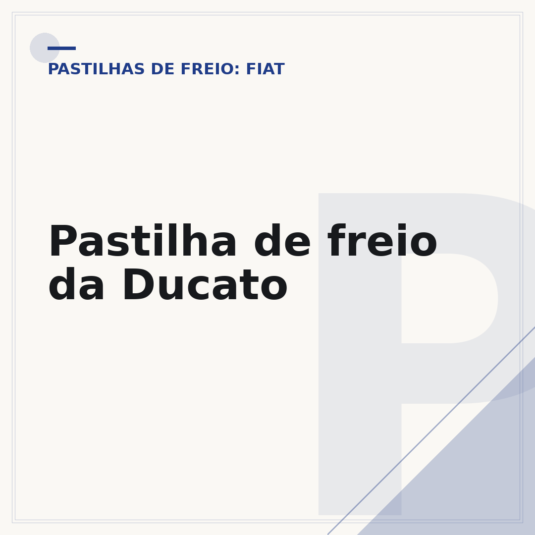 Pastilha de freio da Ducato