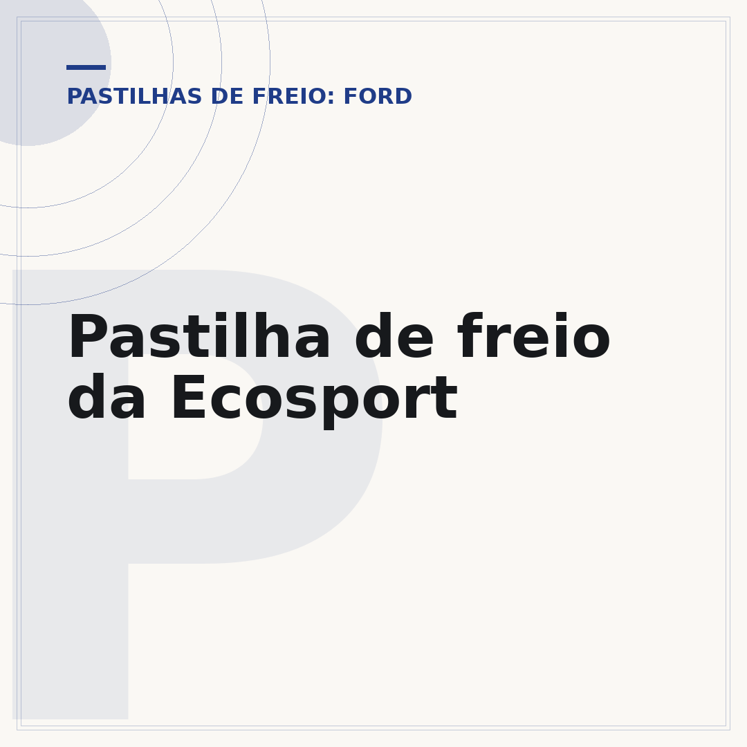 Pastilha de freio da Ecosport