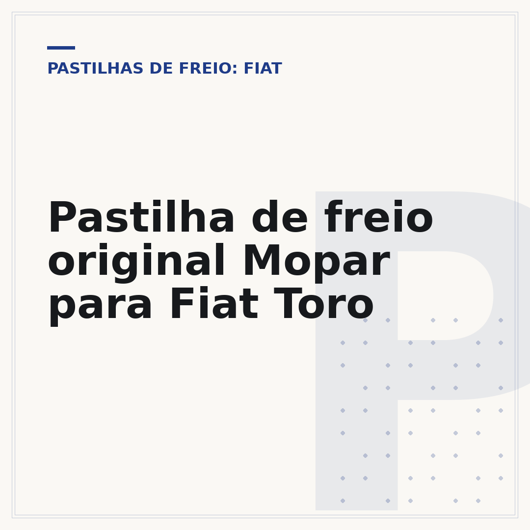 Pastilha de freio original Mopar para Fiat Toro
