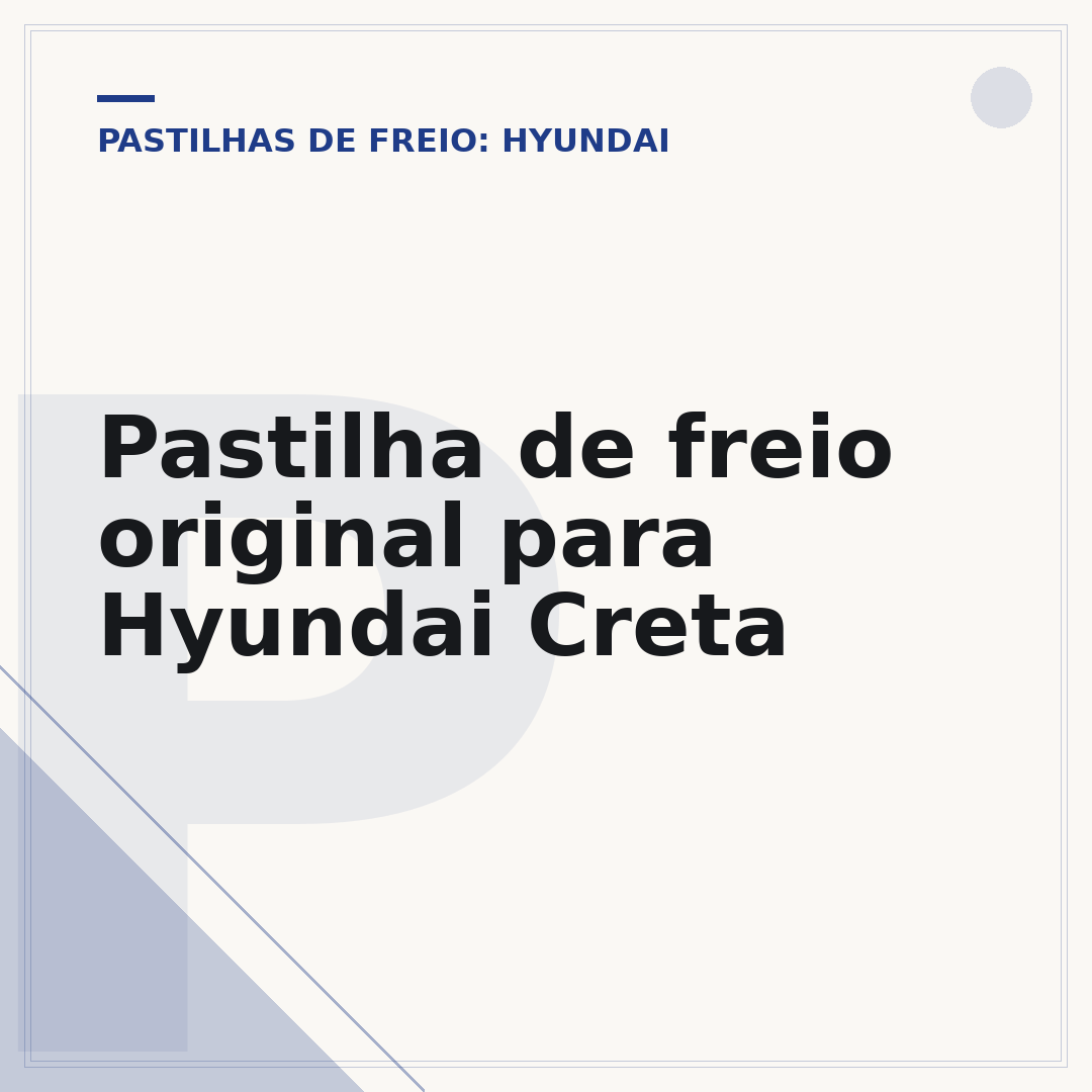 Pastilha de freio original para Hyundai Creta