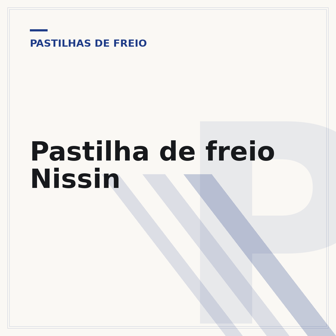 Pastilha de freio Nissin