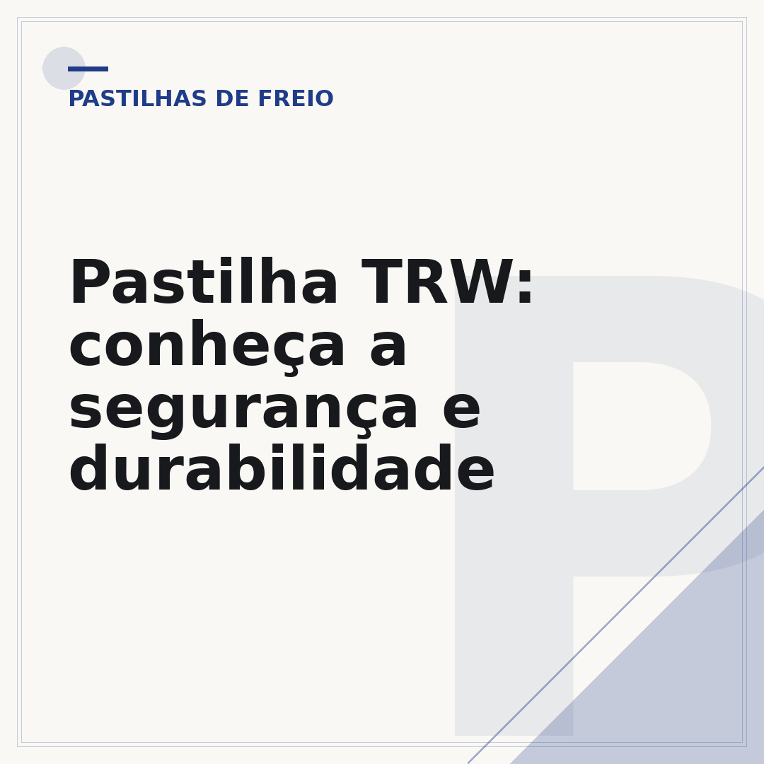 Pastilha TRW: conheça a segurança e durabilidade