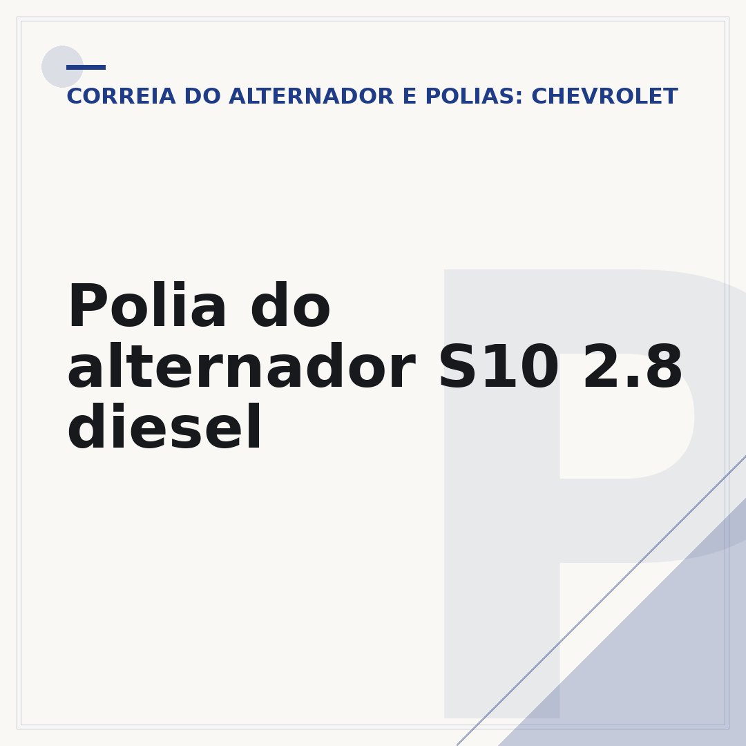 Polia do alternador S10 2.8 diesel