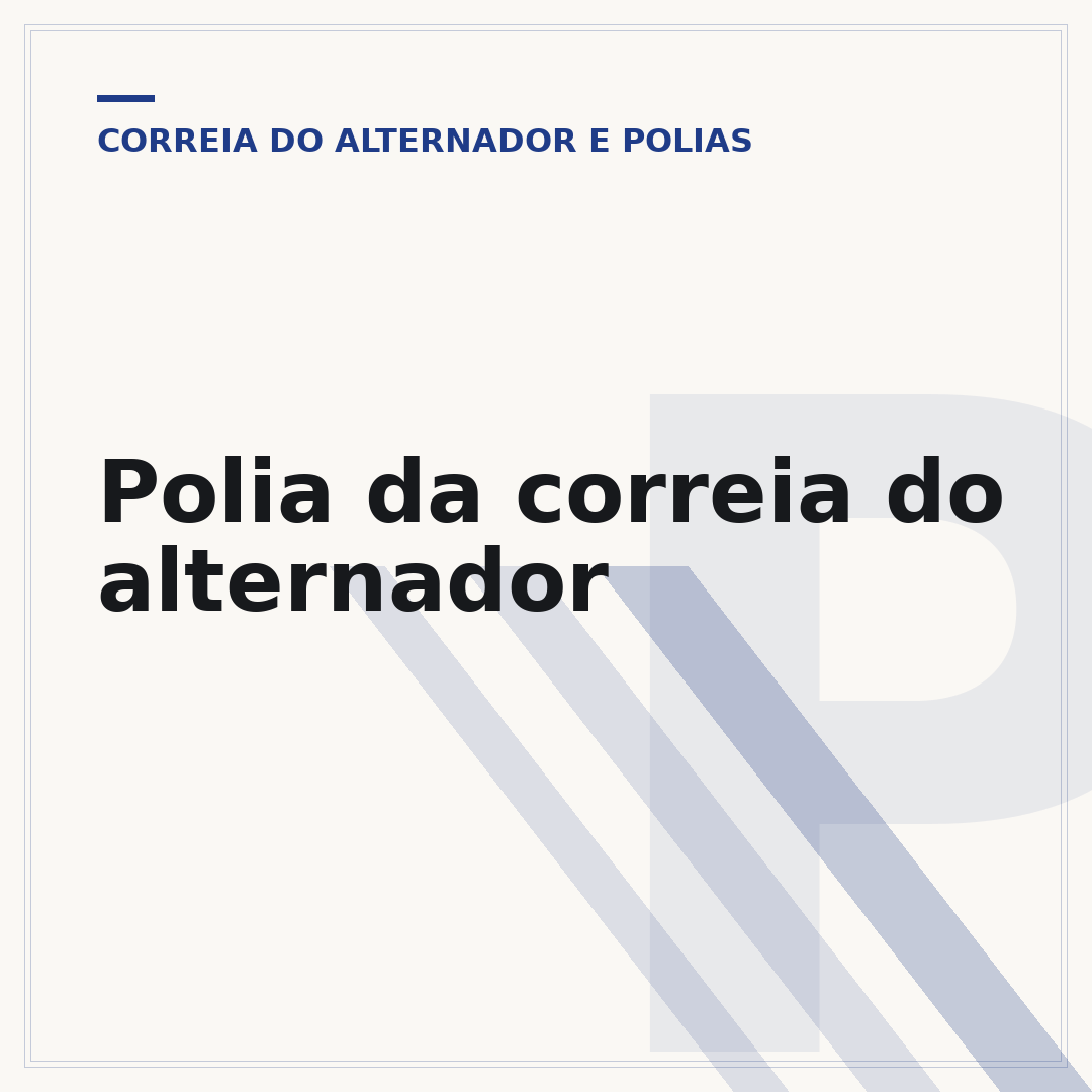 Polia da correia do alternador